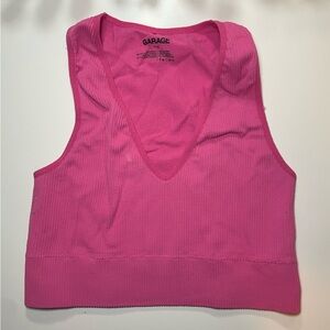 Garage Hot Pink Ribbed Tank Top